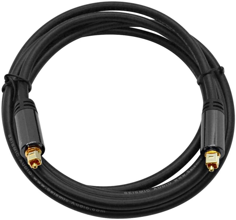 Seismic Audio - SA-DOAC01-6 - 6 Foot Optical Digital Audio Fiber Optic Toslink Male Cable - Premium Optical Cord for Gaming Systems and HD Audio