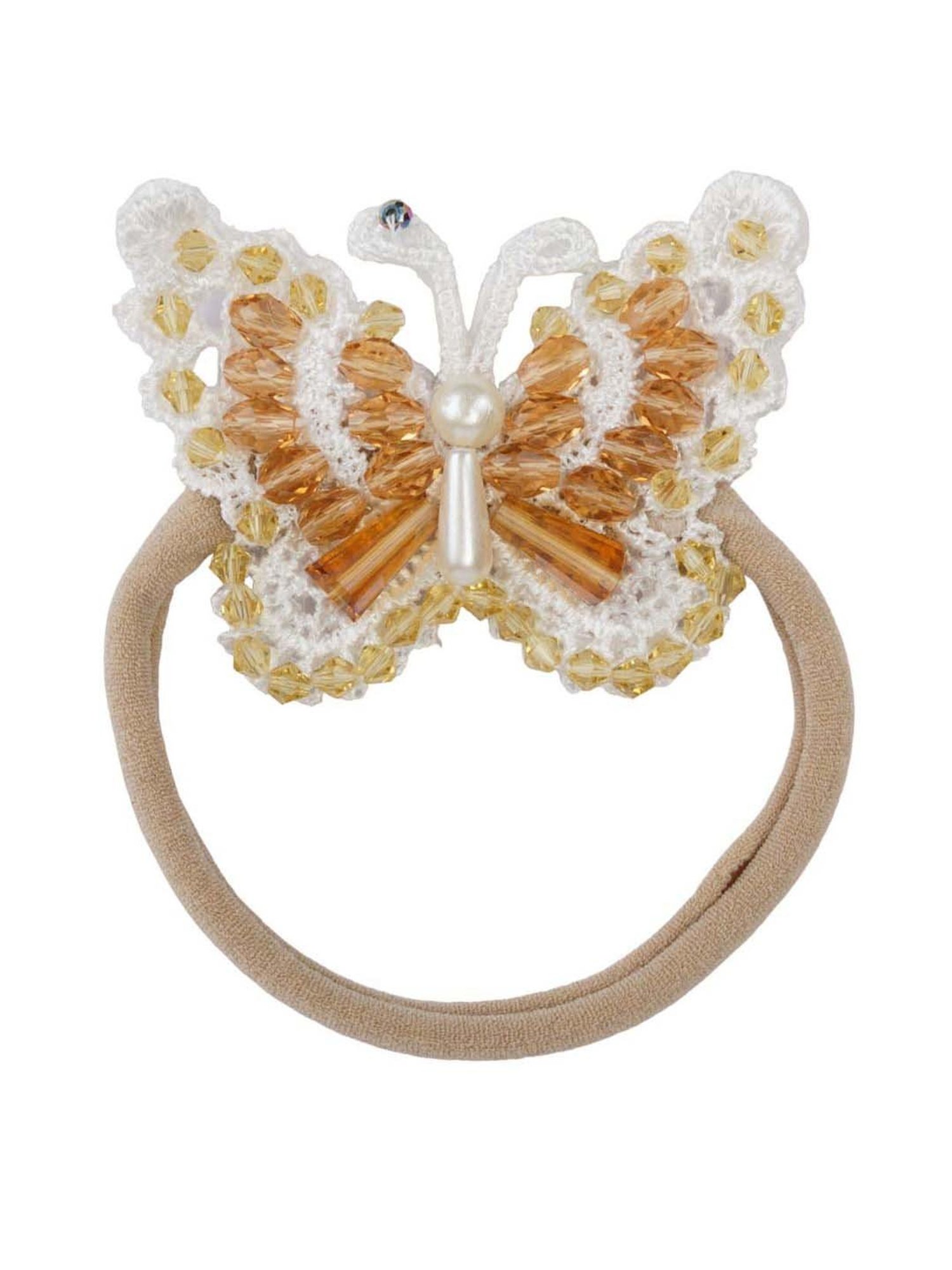 Choko White Embellished Hair Band