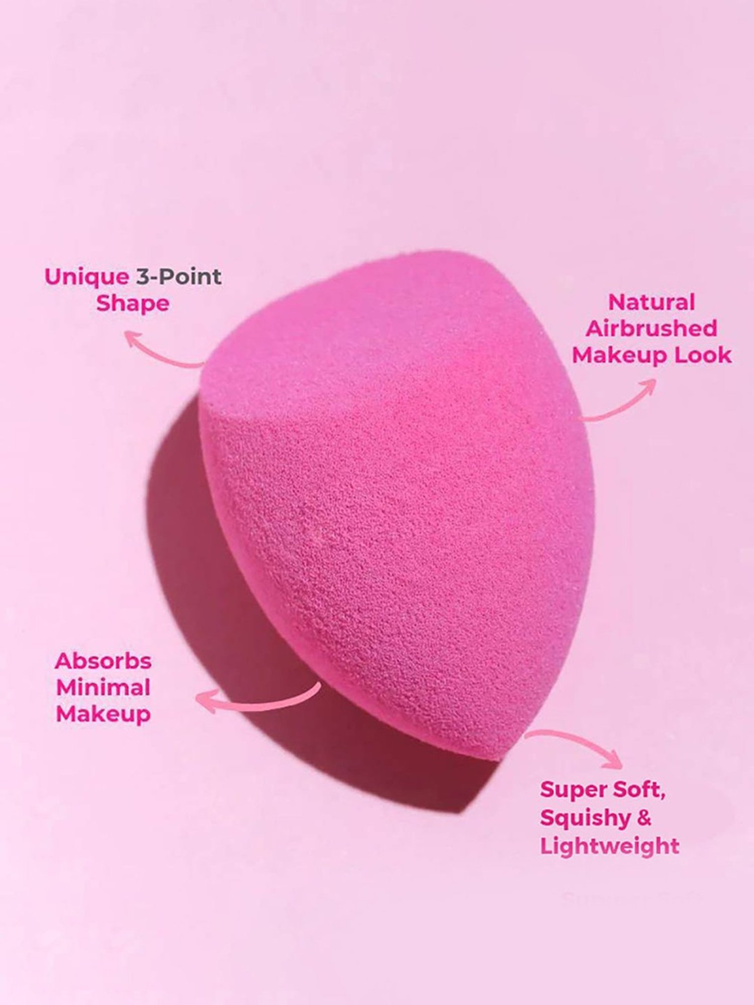 Praush Rose Super Soft Flat Front Sponge - Pink