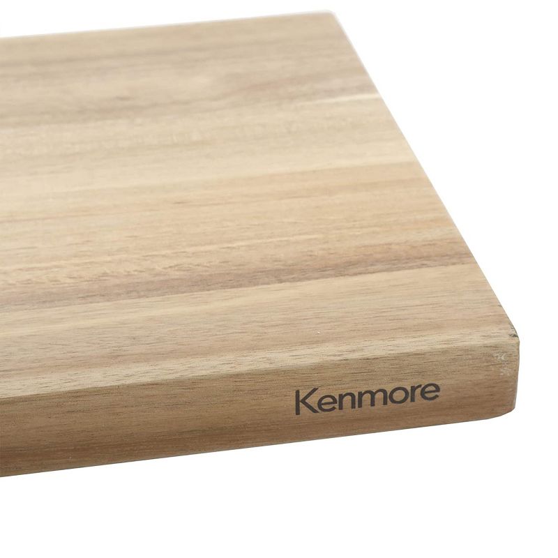 Kenmore Archer 21 Inch Acacia Wood Cutting Board with Groove Handles