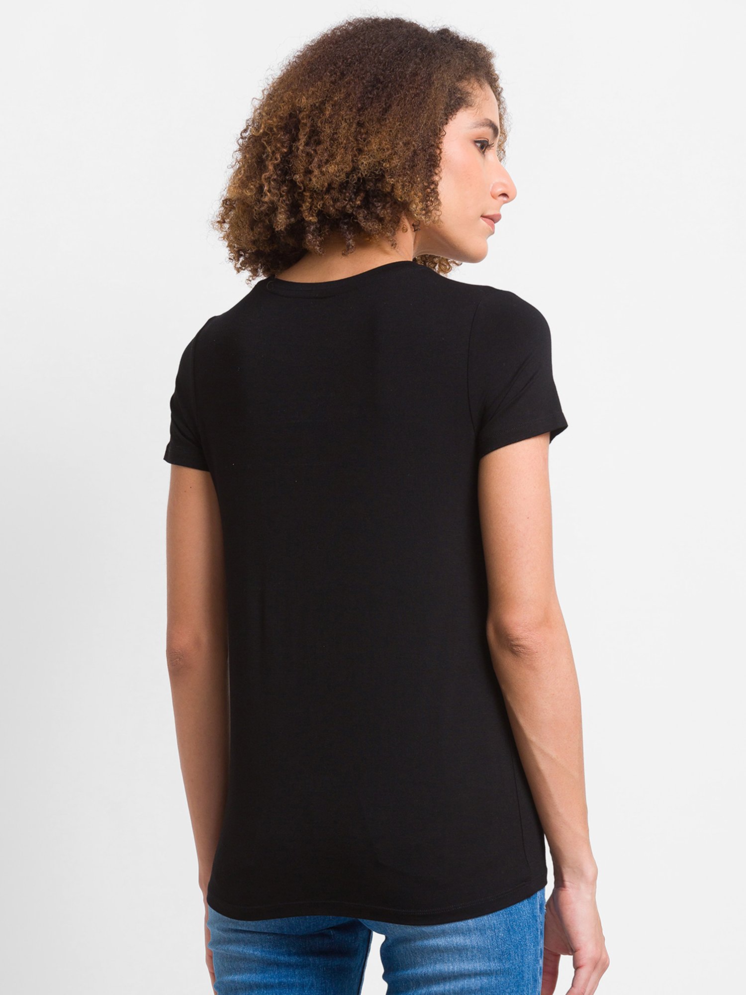 Spykar Black Printed Top