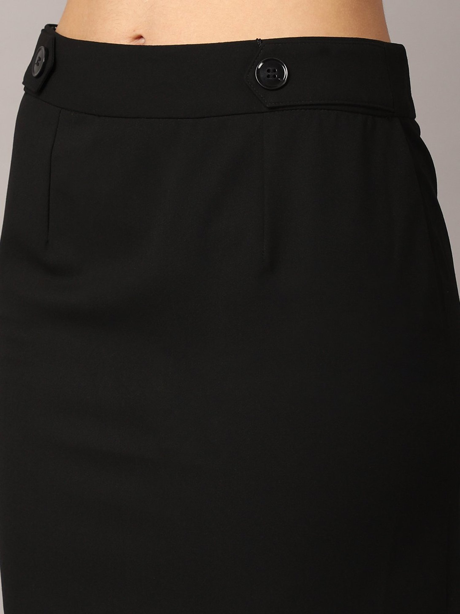 Crozo By Cantabil Black Skirt
