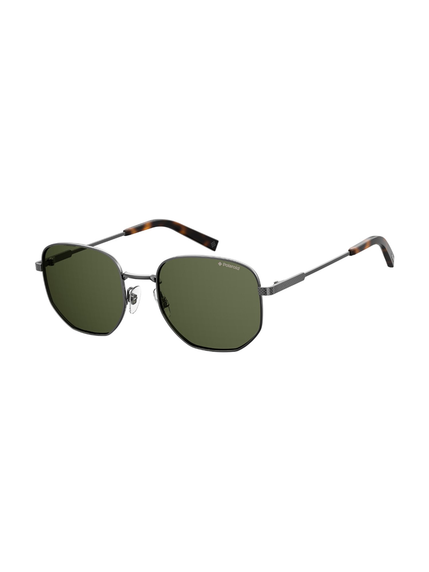 Polaroid Green Hexaround Sunglasses for Men