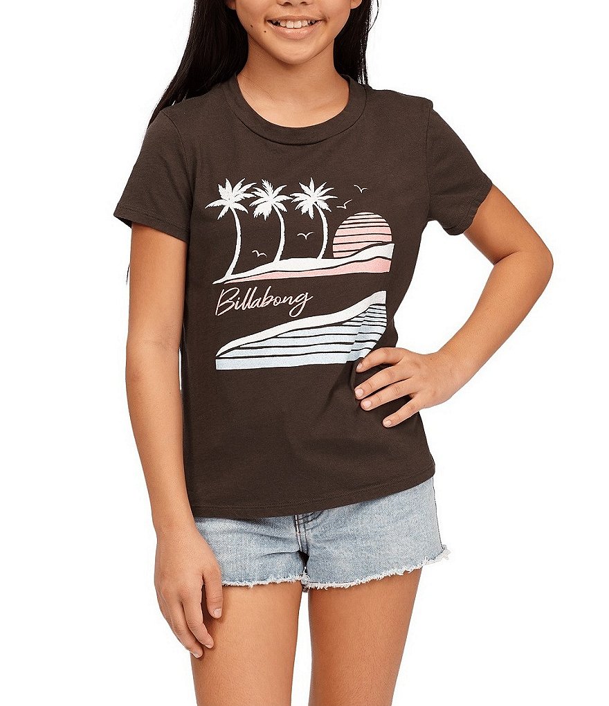 Billabong Little/Girls Girls 4-14 Short-Sleeve Vacation Postcard Tee