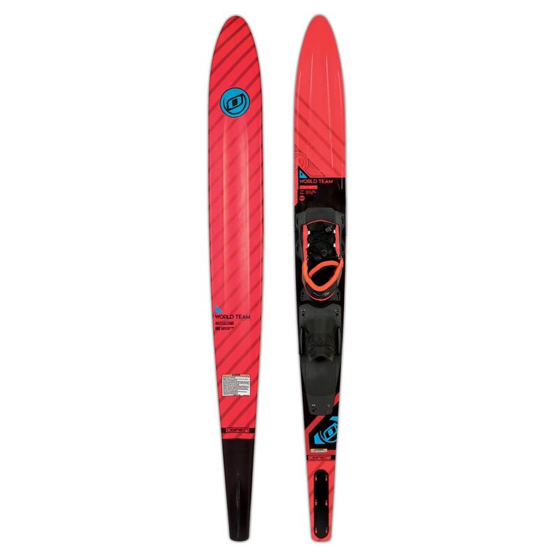 O'Brien World Team Beginner Intermediate Slalom Single Adjustable Waterski, 64"