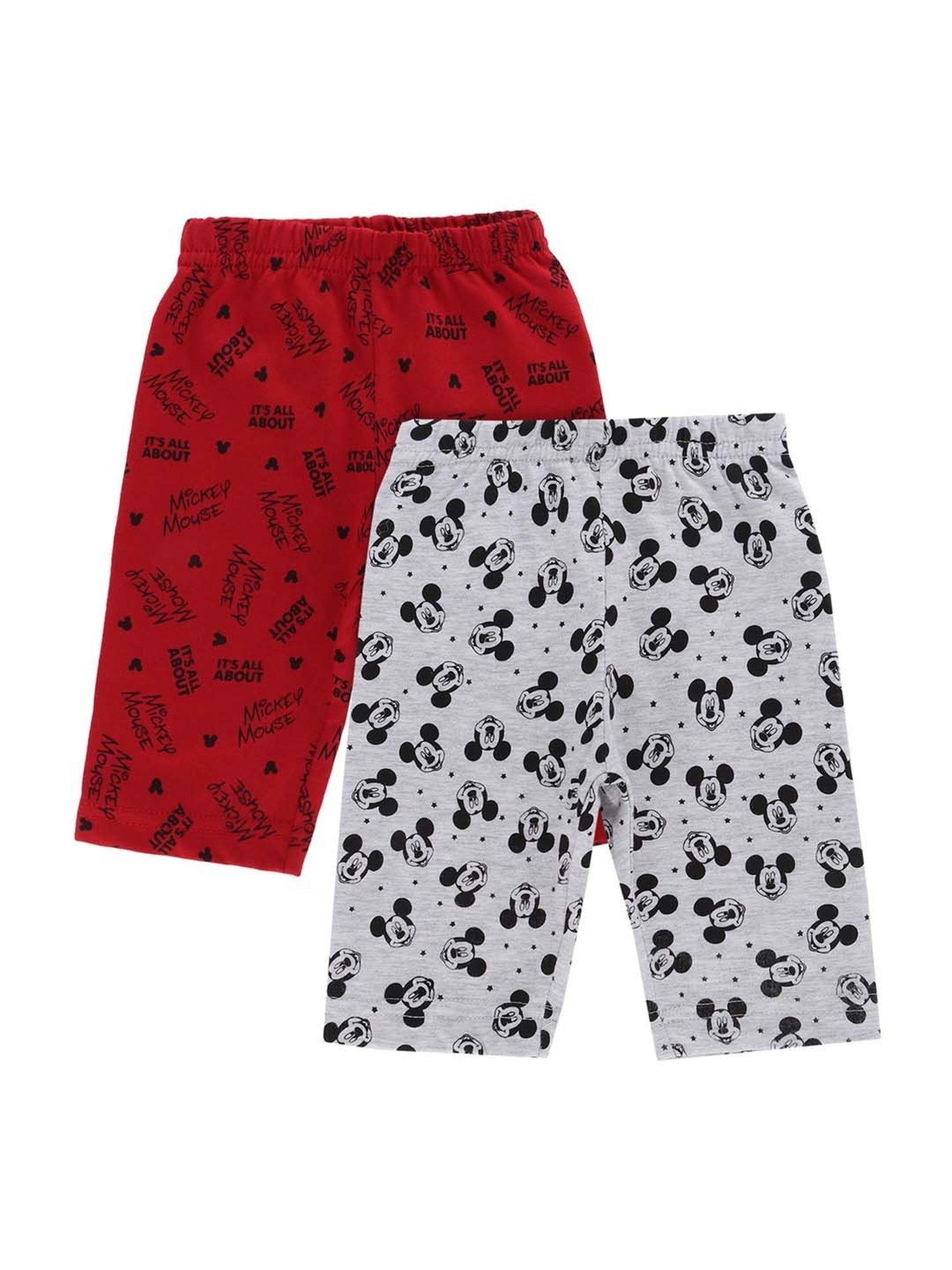 Bodycare Boys Red & White Cotton Printed Capri (Pack of 2)