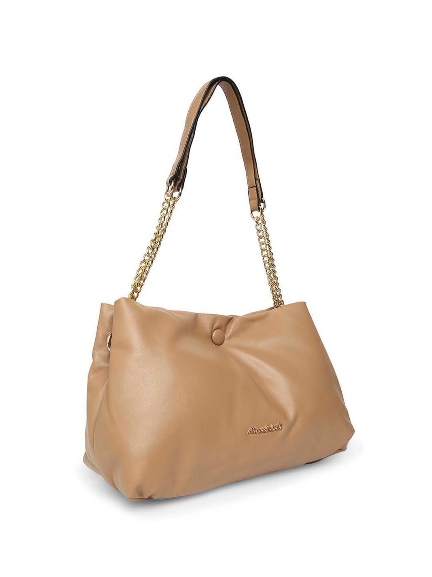 Marina Galanti Beige Solid Medium Shoulder Bag