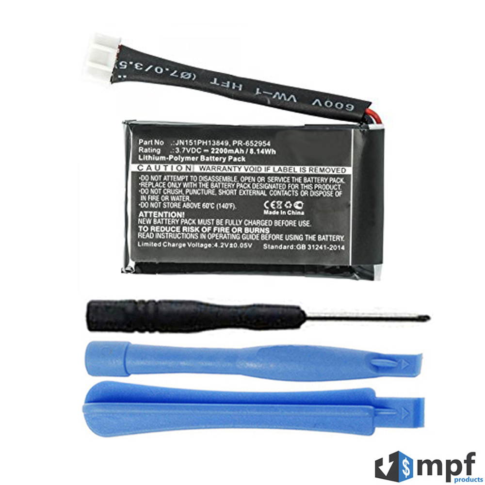 2200mAh PR-652954 Battery Replacement for JBL Flip 2 (2014) Portable Bluetooth Speaker with Installation Tools