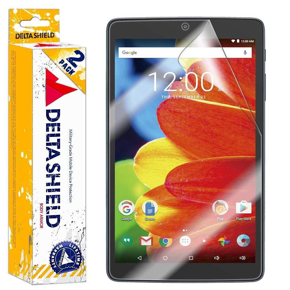 DeltaShield Screen Protector for Alcatel A30 Tablet (2-Pack) BodyArmor Anti-Bubble Military-Grade Clear TPU Film
