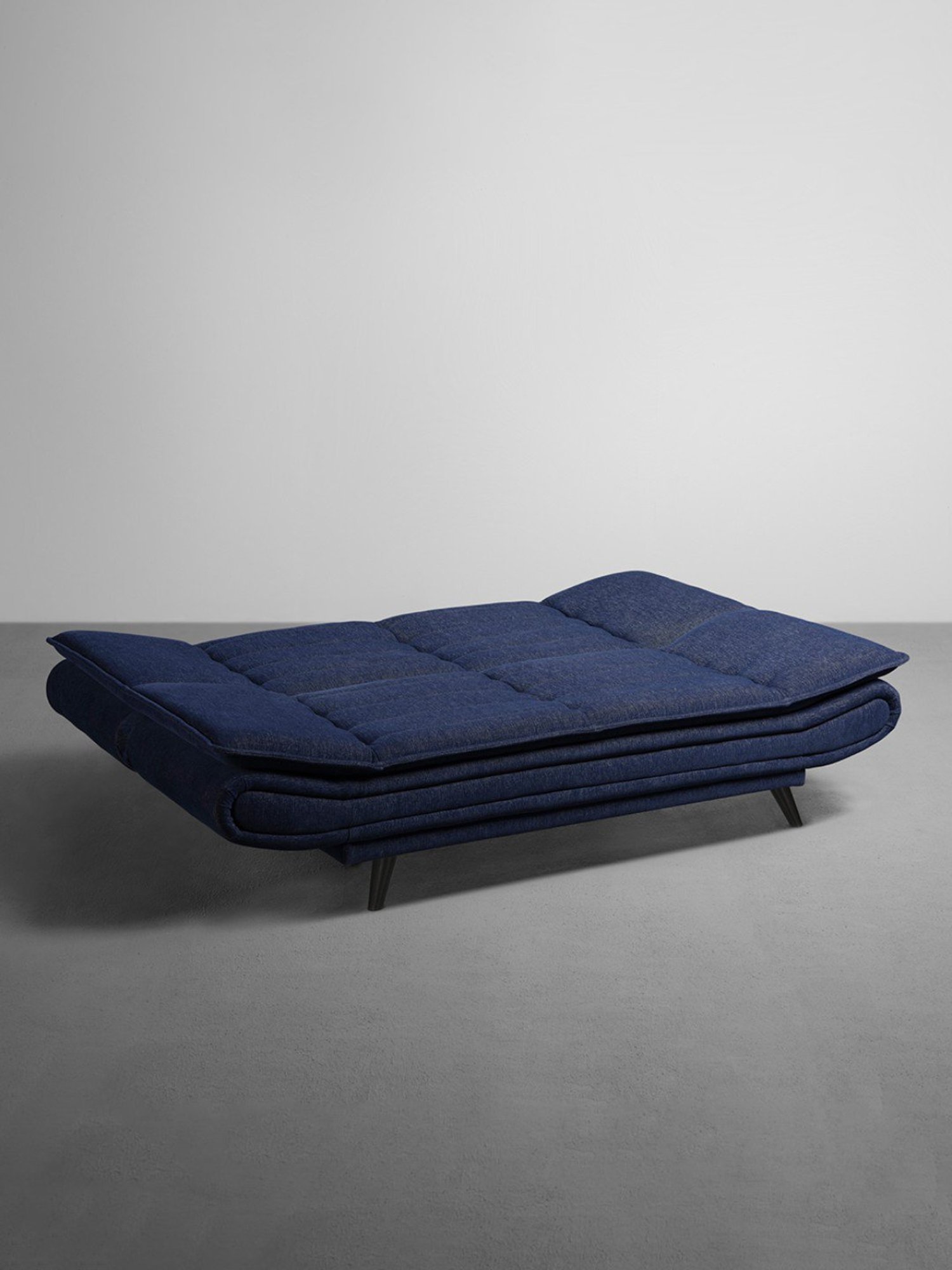 Sleepyhead Ink Blue Fabric Foldable 3 Seater Sofa Cum Bed