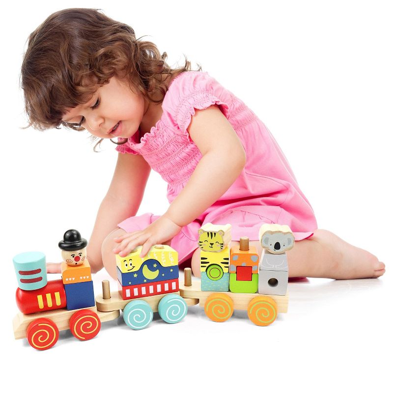 Leo & Friends Block Train Stacking Set