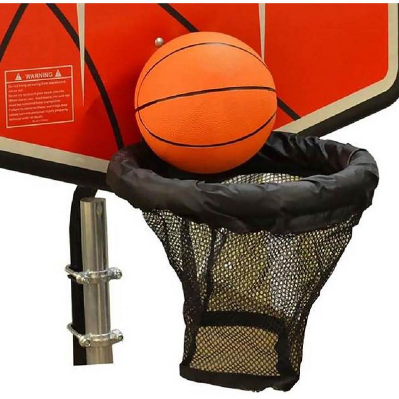 JumpKing Trampoline Basketball Hoop with Attachment and Inflatable Basketball