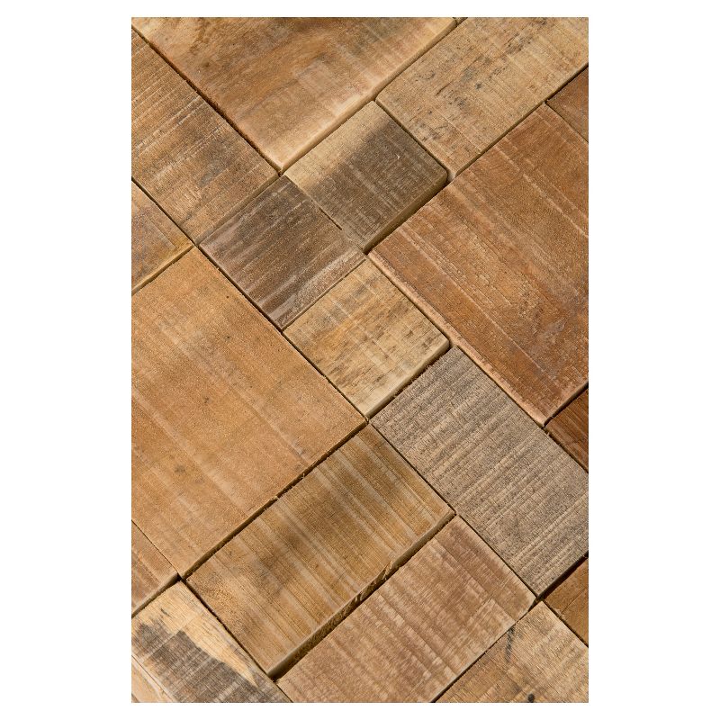 Edith Mosaic Wood Square Accent Table - Brown - East At Main