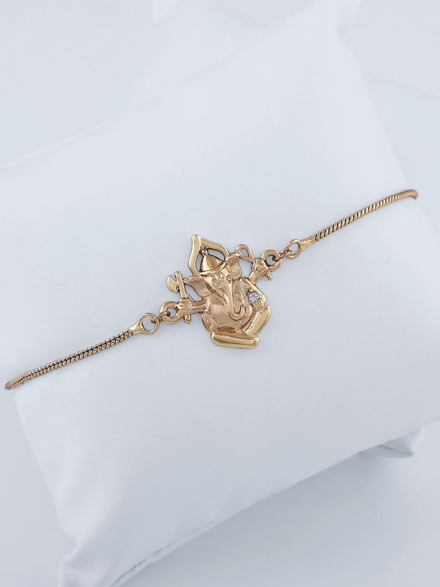 Estele Gold-Plated Sacred Ganapati Bracelet for Women