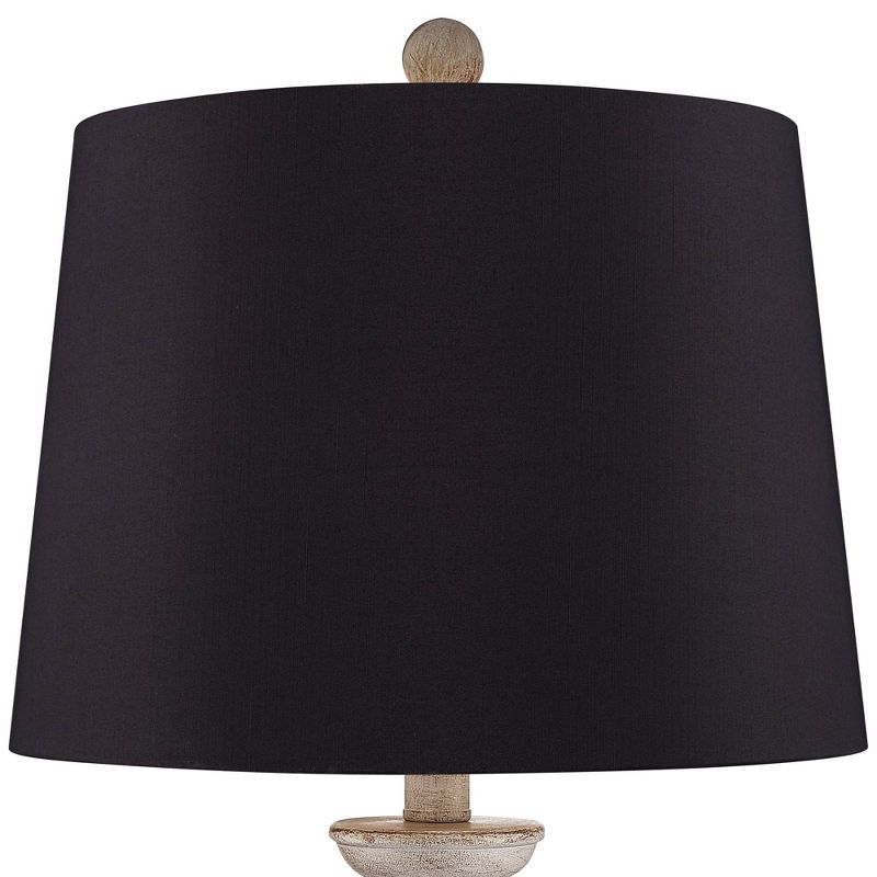 Regency Hill Patsy Beige Washed Black Shade Table Lamps Set of 2