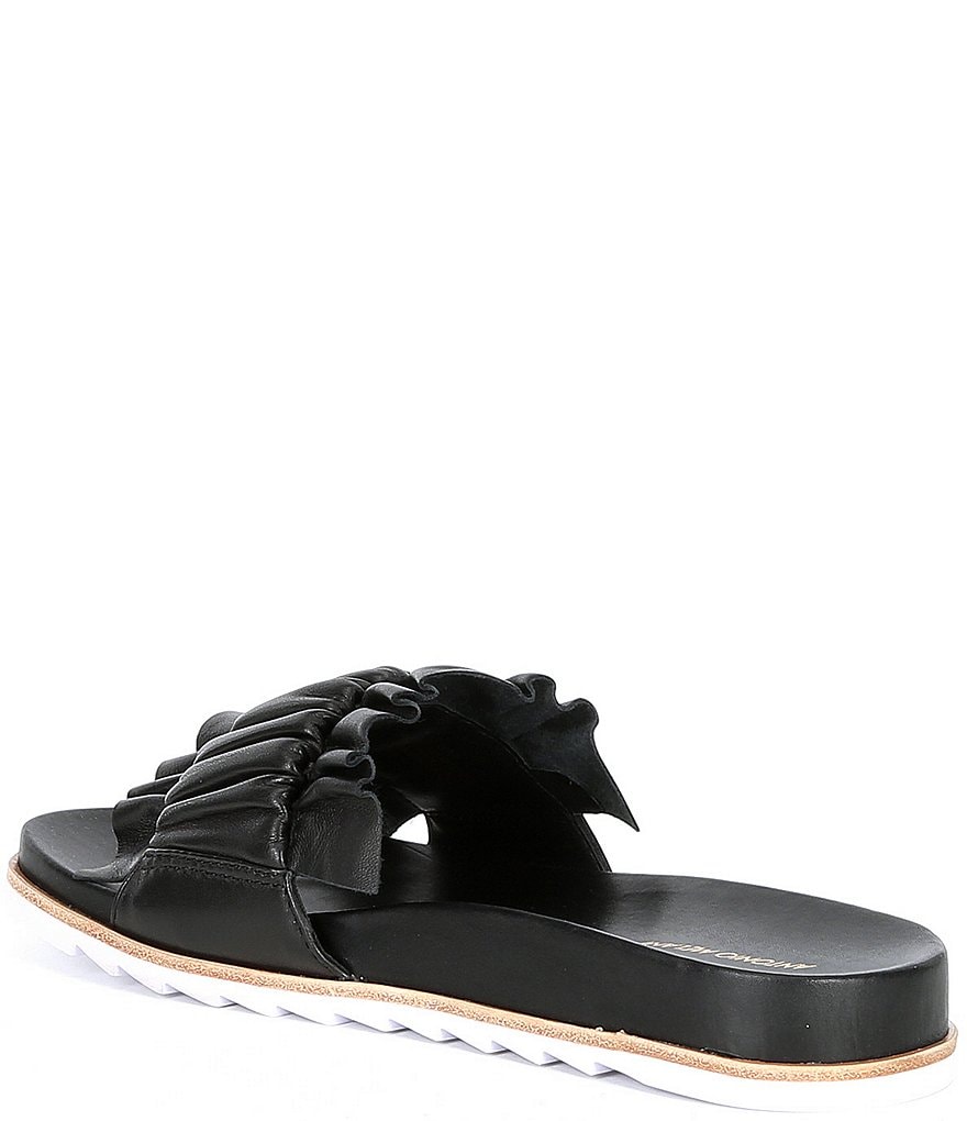 Antonio Melani Perinna Ruffled Leather Sandals