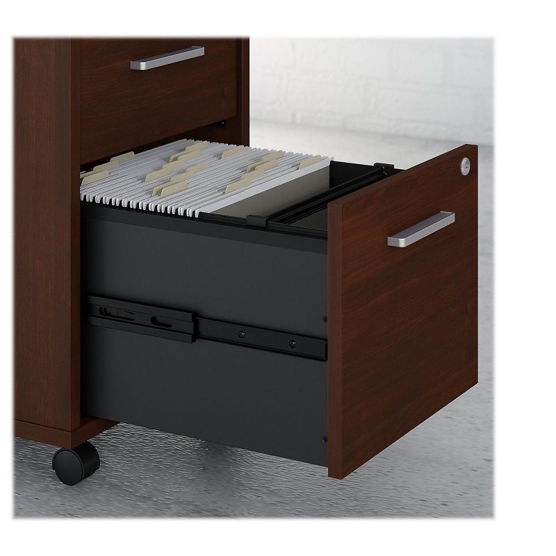 Office by kathy ireland 60 Computer Desk w/3-Drawer File Cabinet, Century Walnut MTH001CWSU