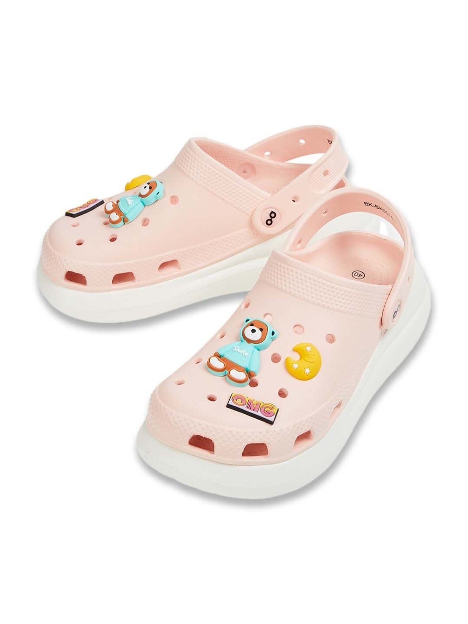 Ginger by Lifestyle Women's Pink Back Strap Clogs