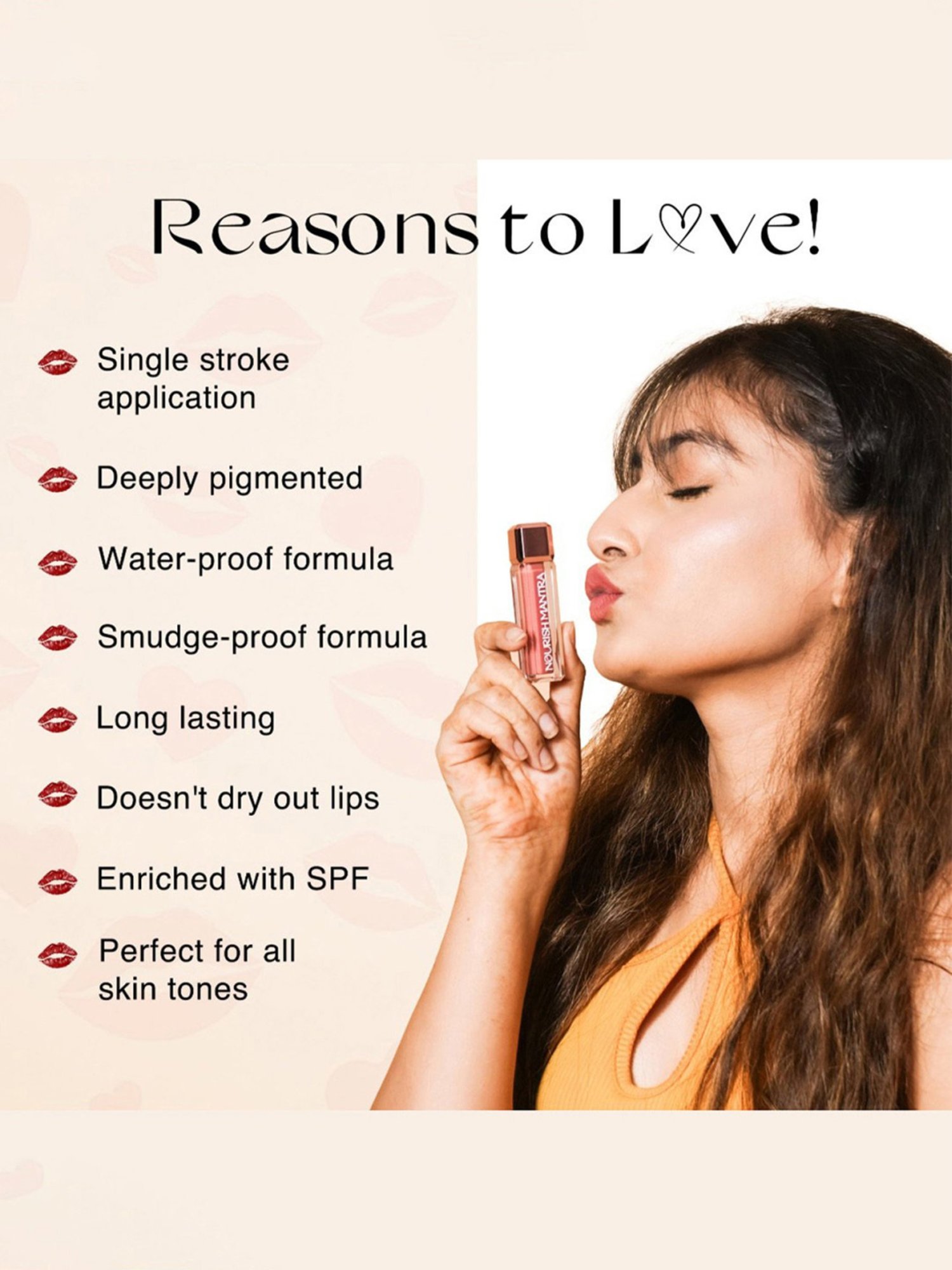 Nourish Mantra Creamy Matte Liquid Lipstick with SPF 15 Tedha Medha Hazelnut - 3.5 ml