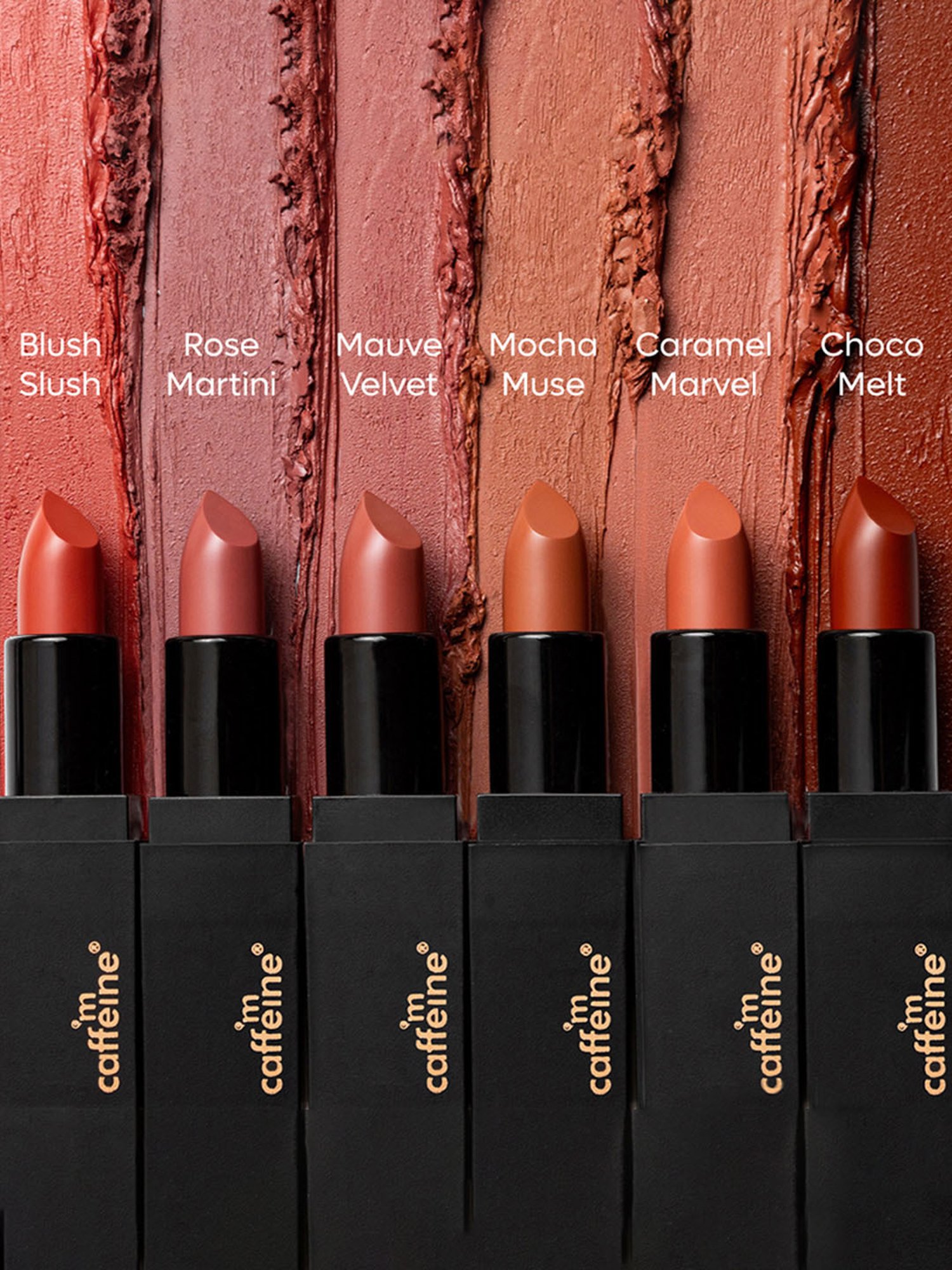 mCaffeine Cocoa Kiss Creamy Matte Lipstick Caramel Marvel - 4.2 gm