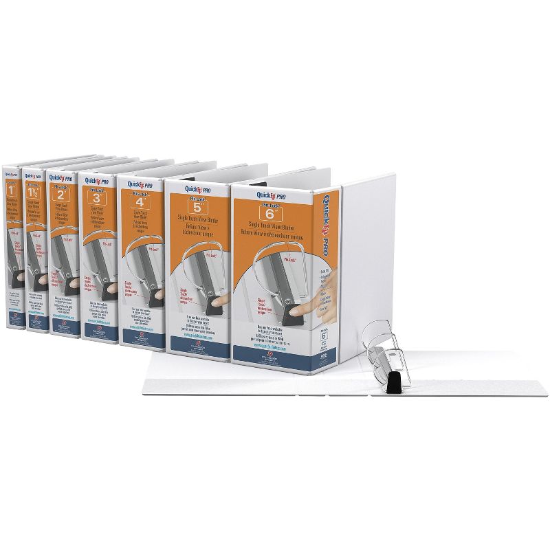 QuickFit PRO Heavy Duty View Binder, 6 White 90080