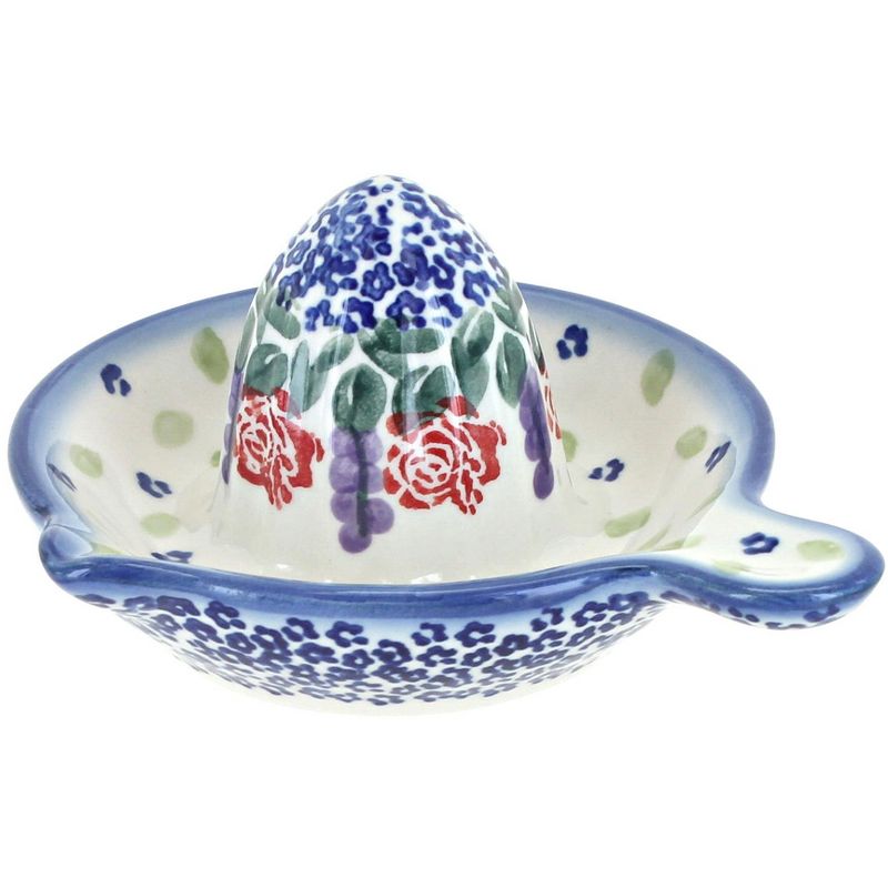 Blue Rose Polish Pottery Roses Are Red Lemon Squeezer