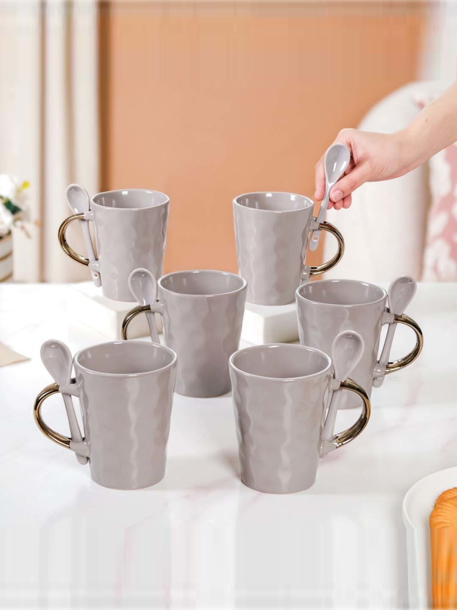 Cello White Opalware Cup (0.18 L) - Set of 6