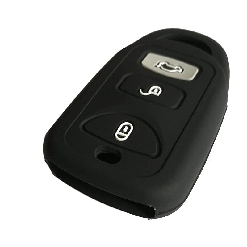 2Pcs Silicone 3buttons Smart Key Fob Remote Skin Cover Protector Keyless Entry Case for Hyundai Elantra Genesis Sonata Kia Sorento Forte Optima Rondo Spectra