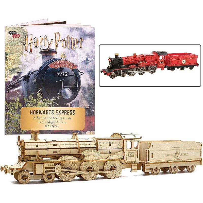Incredibuilds Harry Potter Hogwarts Express Book & Wood Model Figure Kit