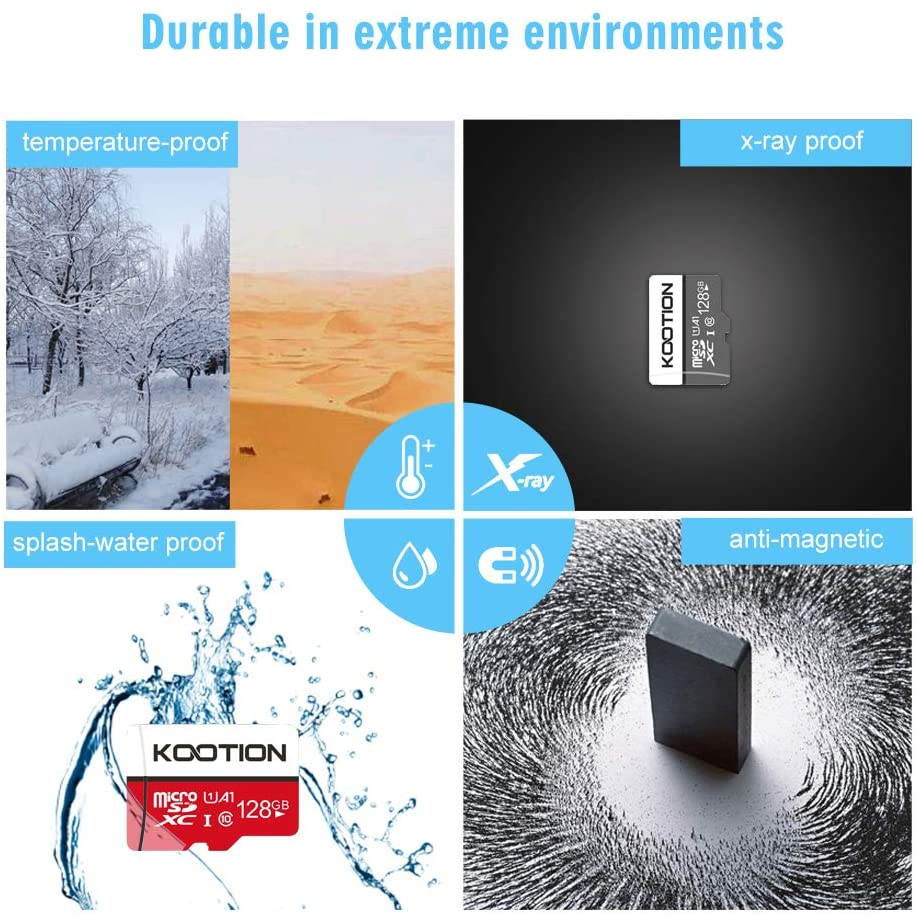 128GB Micro SD Card Class 10 Micro SDXC Card 128GB UHS-1 Memory Card Ultra High Speed TF Card, C10, U1, 128 GB