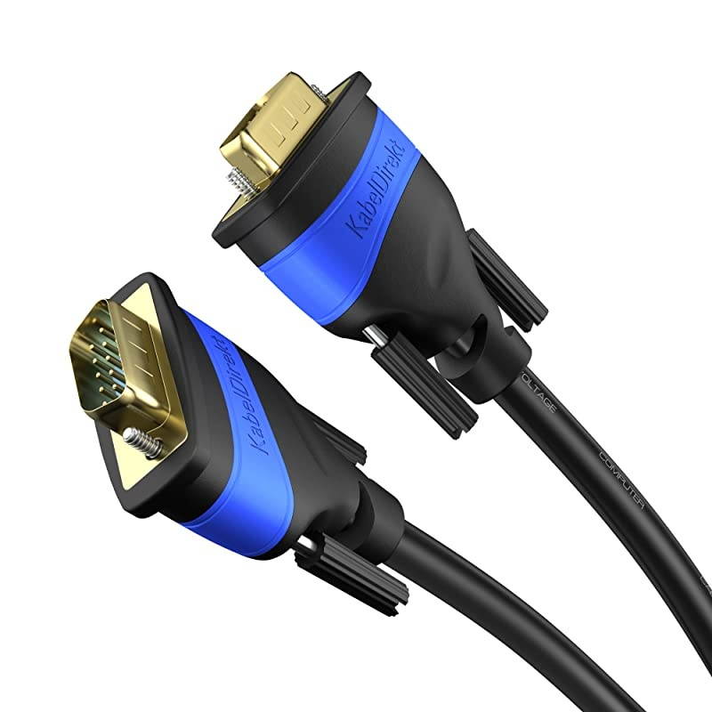 SVGA VGA Cable Male to Male Computer Monitor Cables 25 Feet Shielded Copper VGA Video Cable Connects HDTVs Graphics Cards Top Series
