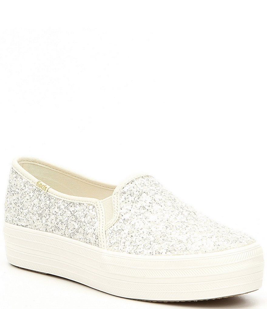 Kurt Geiger London Lexi Eagle Glitter Leather Lace-Up Sneakers