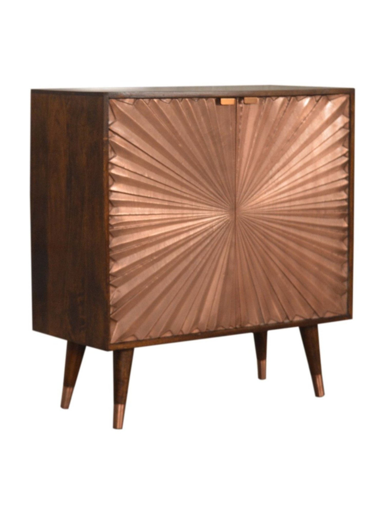 Artisan Furniture Manila Copper & Brown Wood Cabinet
