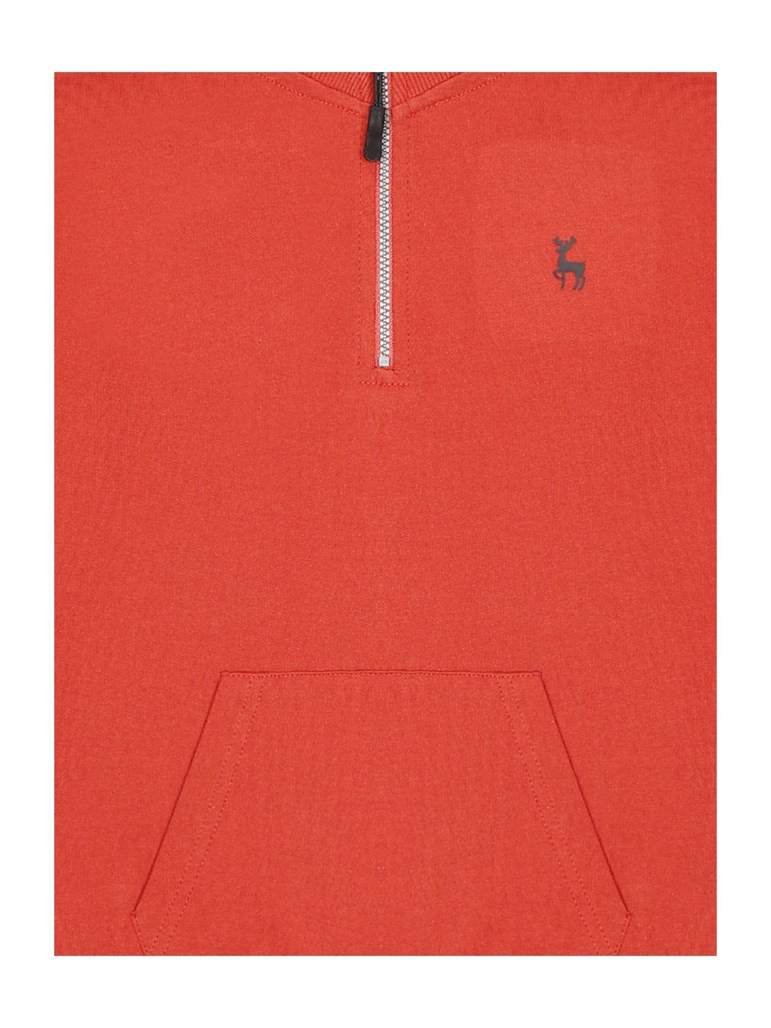 Plum Tree Kids Red Solid Full Sleeves Sweatshirt