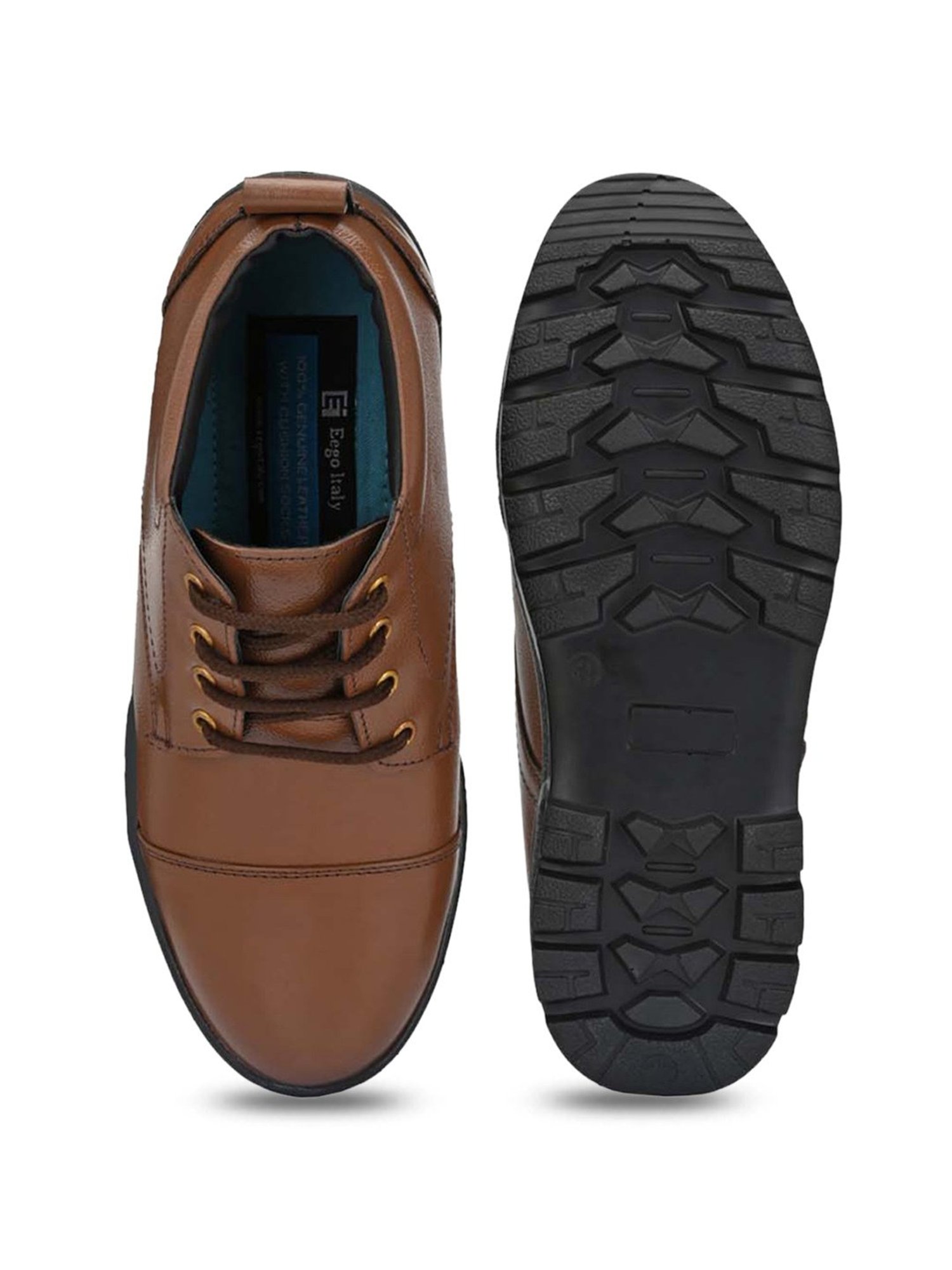 Eego Italy Men's Brown Derby Shoes