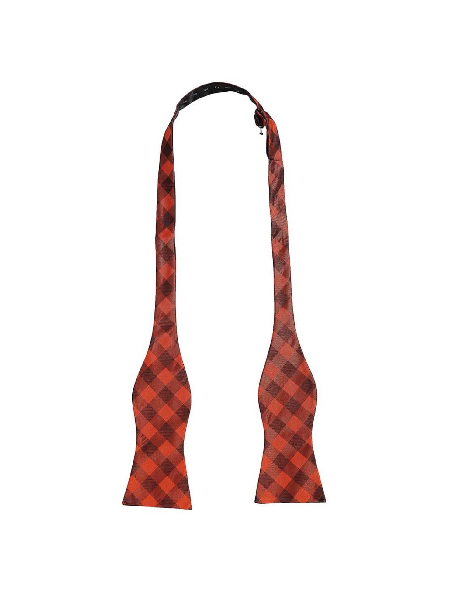 Alvaro Castagnino Brown Checks Bow Tie