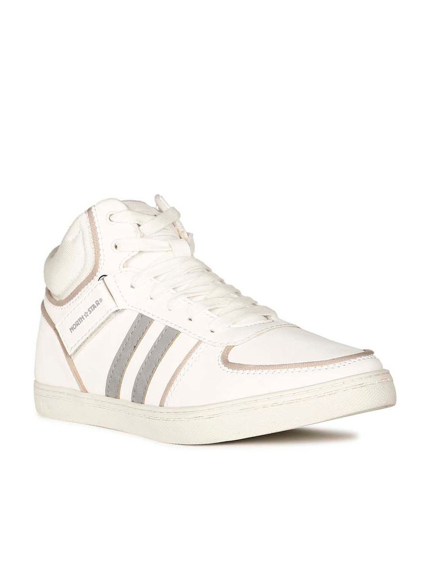 North Star by Bata Men's COMPUS White Ankle High Sneaker