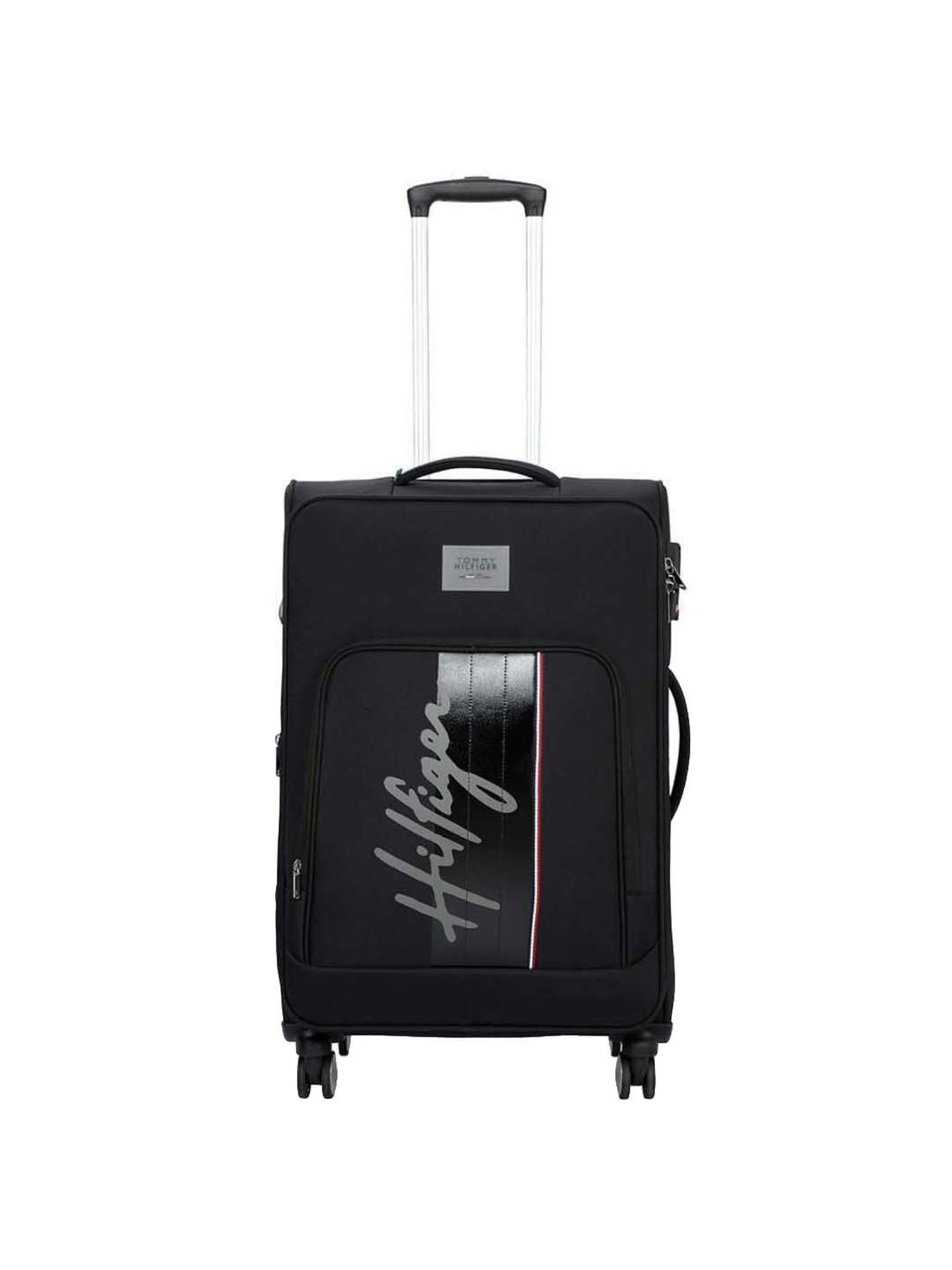 Tommy Hilfiger Richmond Black Printed Medium Soft Trolley Bag - 42 cm