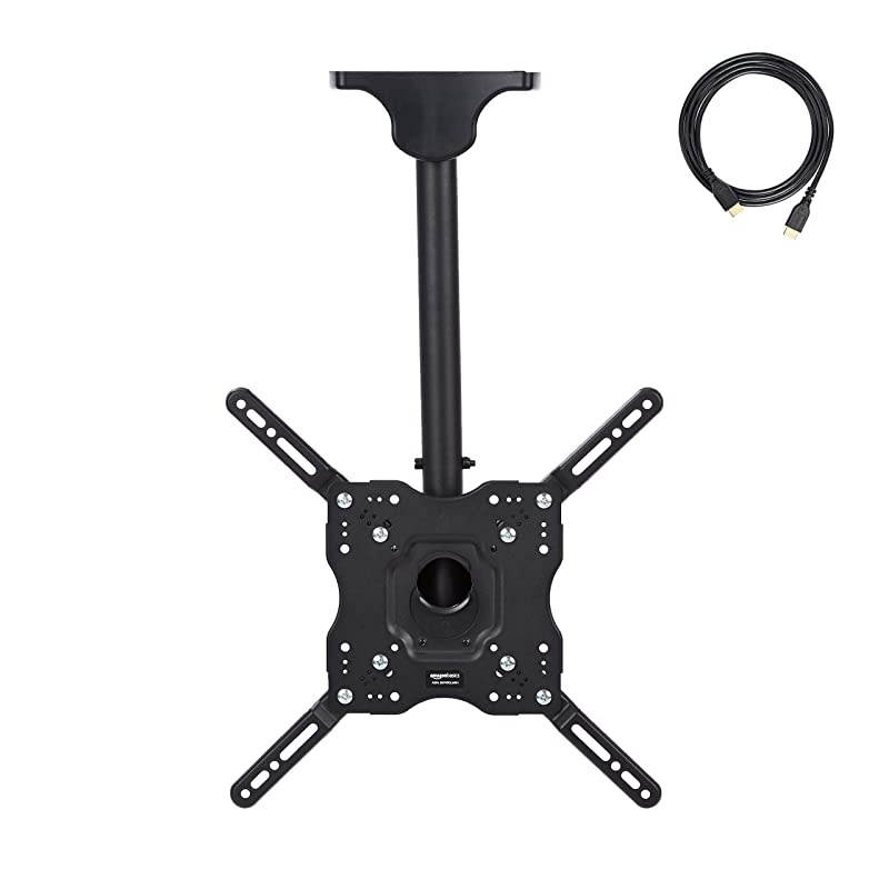 Basics Ceiling TV Mount for 24-65 inch TVs up to 100 lbs, max VISA 400x400