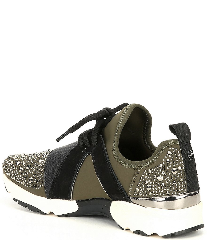 Carvela Lament Bling Embellished Lace-Up Sneakers