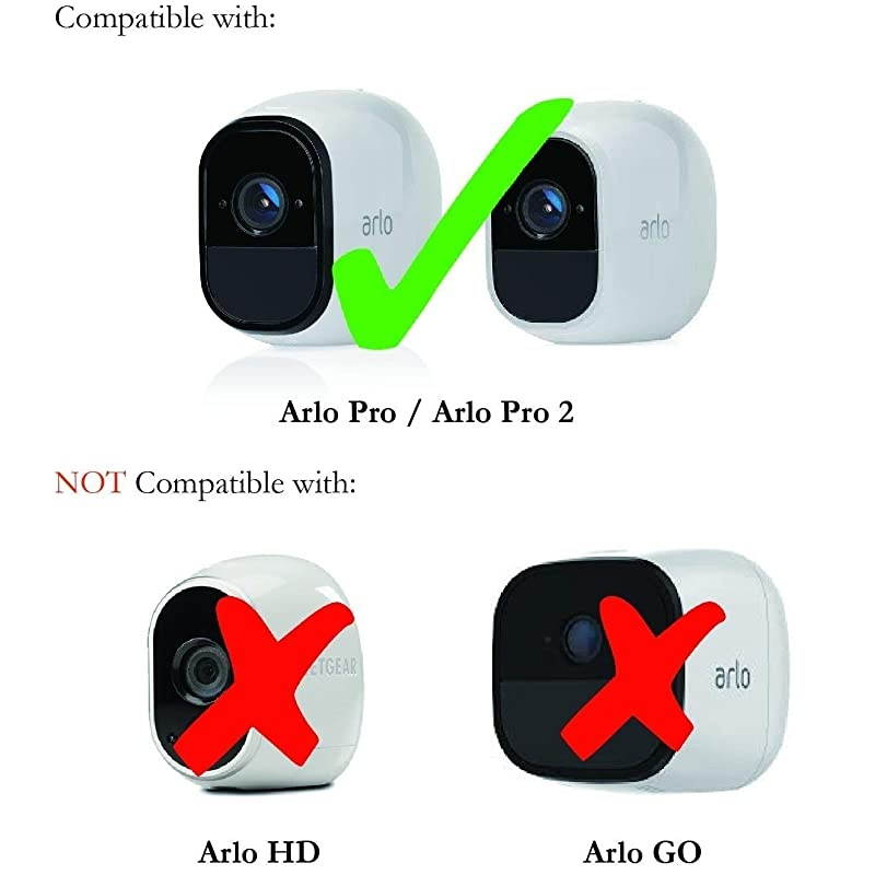 Silicone Skins Compatible with Arlo PRO, Arlo PRO 2 Smart Security Home Camera, Silicone Skins Case Cover for Arlo PRO & Arlo PRO 2 Smart Security Wire-Free Cameras, 2 Pack, Black