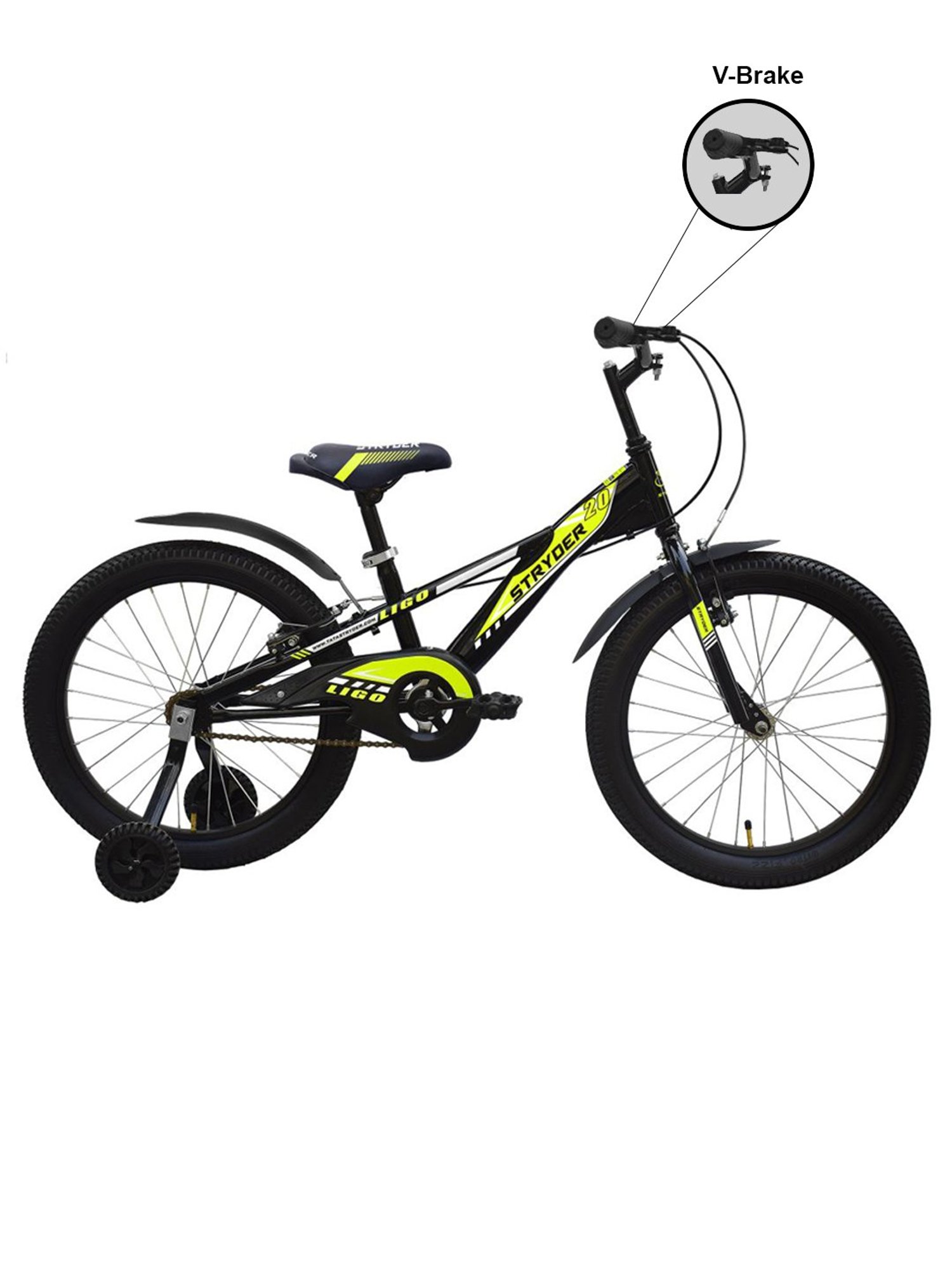 Stryder Ligo Green & Black MTB Junior Bicycle (20 inch Wheel)