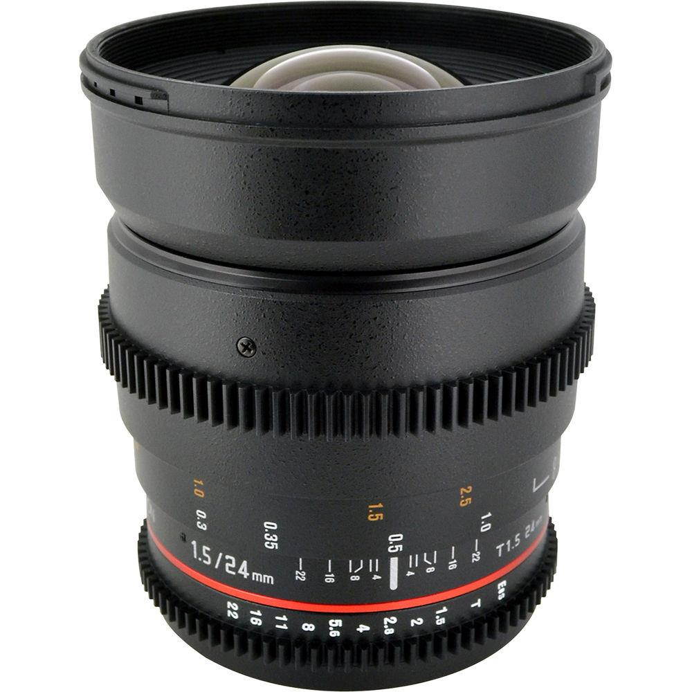 Rokinon 24mm T/1.5 Cine Wide Angle Lens (for Video DSLR Olympus/Panasonic Micro 4/3)