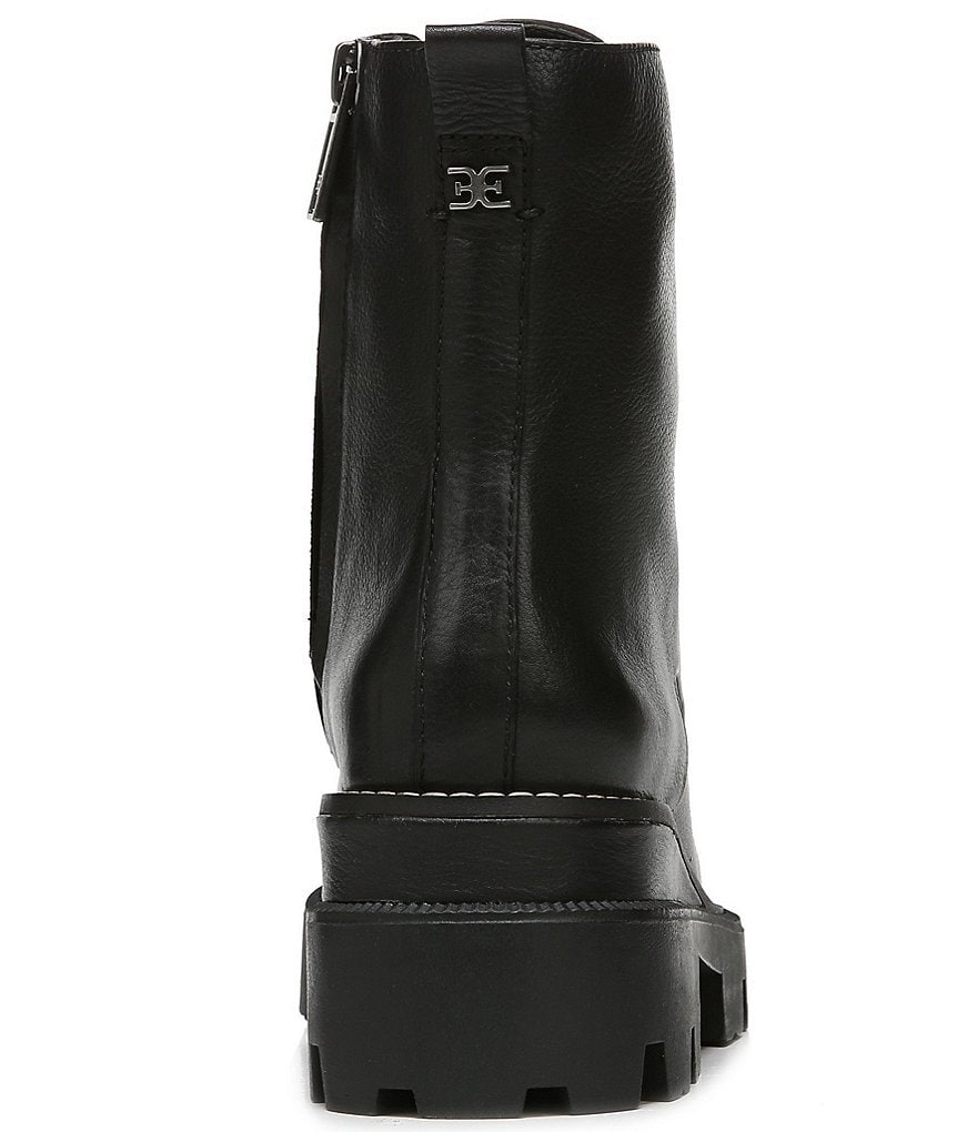 Sam Edelman Garret Lug Sole Waterproof Leather Combat Booties