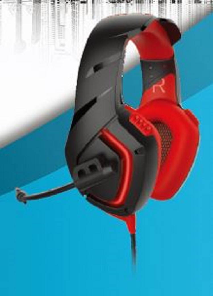 Ridgeway Red EAR-G3 Gaming Headset, PS4 Headset with 7.1 Surround Sound, Noise Canceling Over-Ear Headphones with Mic