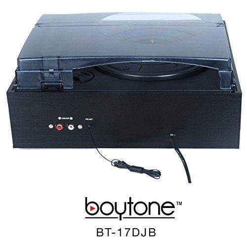 Boytone BT-17DJB Multi RPM Turntable, Black