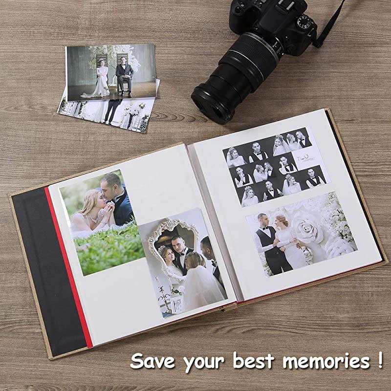 Album Self Adhesive 4x6 5x7 3x5 85x11 Scrapbook Magnetic Album DIY Scrap Book Length 11 x Width 108 Inches with A Metallic Pen