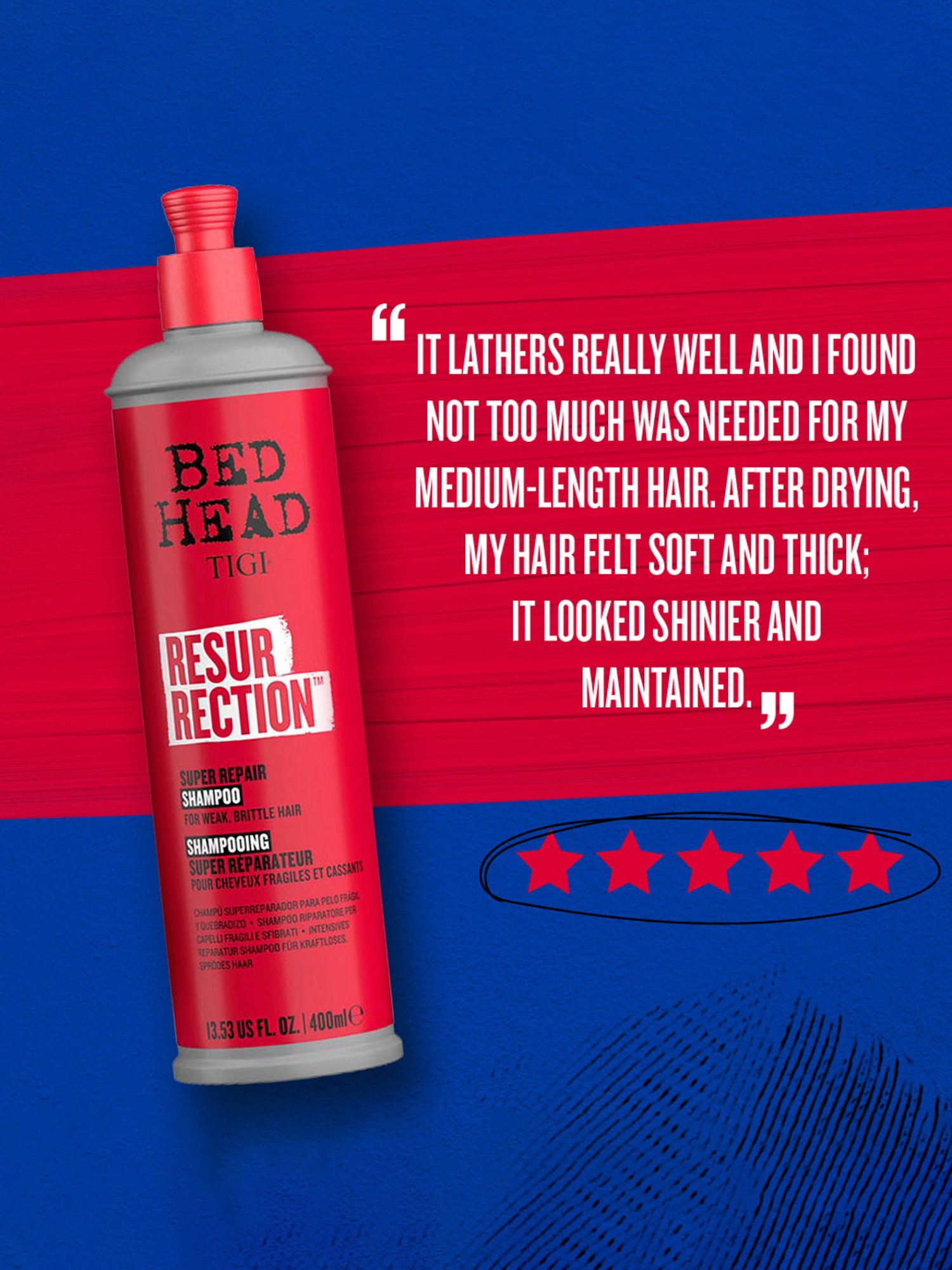 Bed Head TIGI Resurrection Super Repair Shampoo - 400 ml