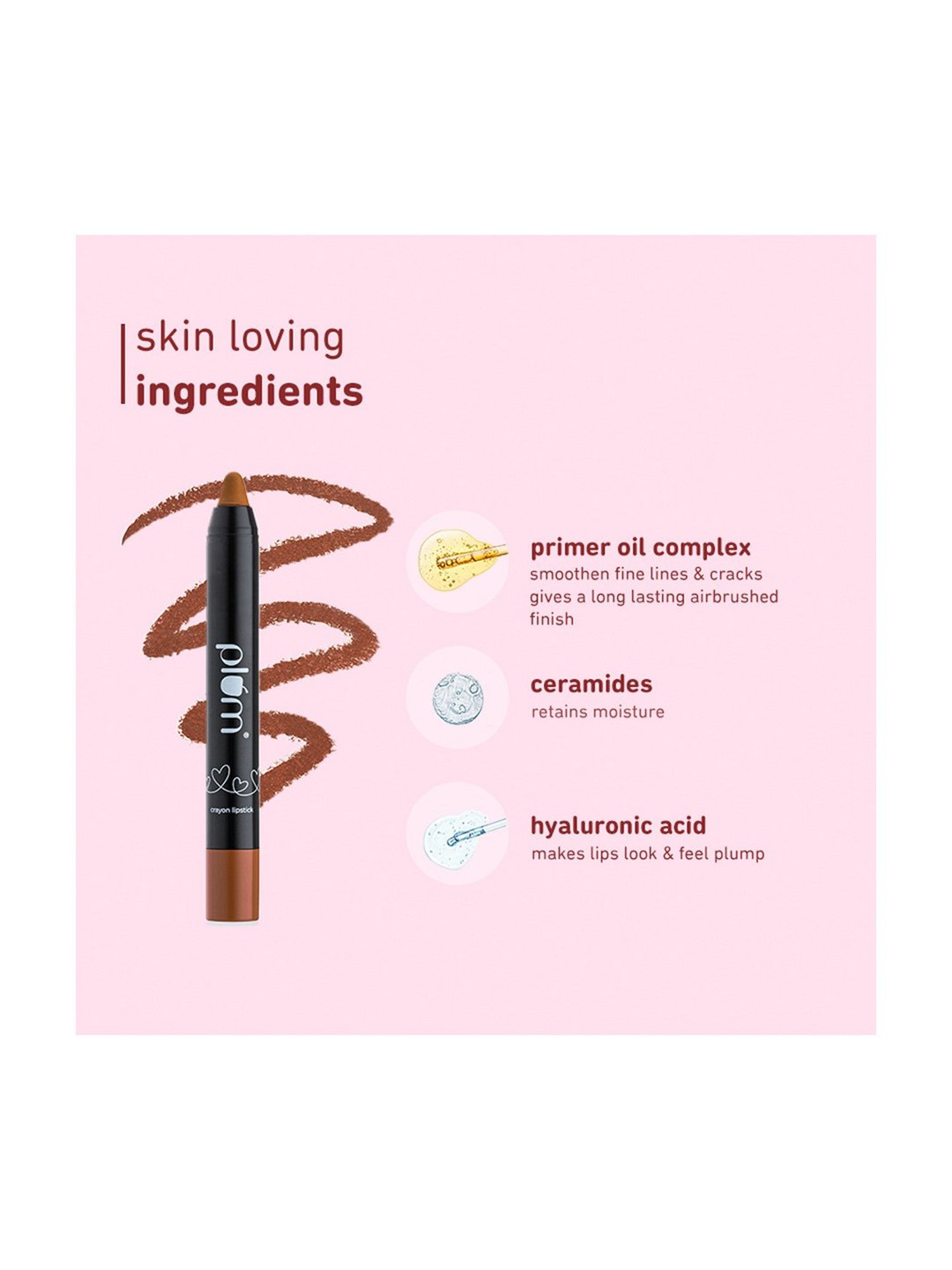 Lenphor Matte Show-Off Lip Crayon Cupid Red - 2.8 gm