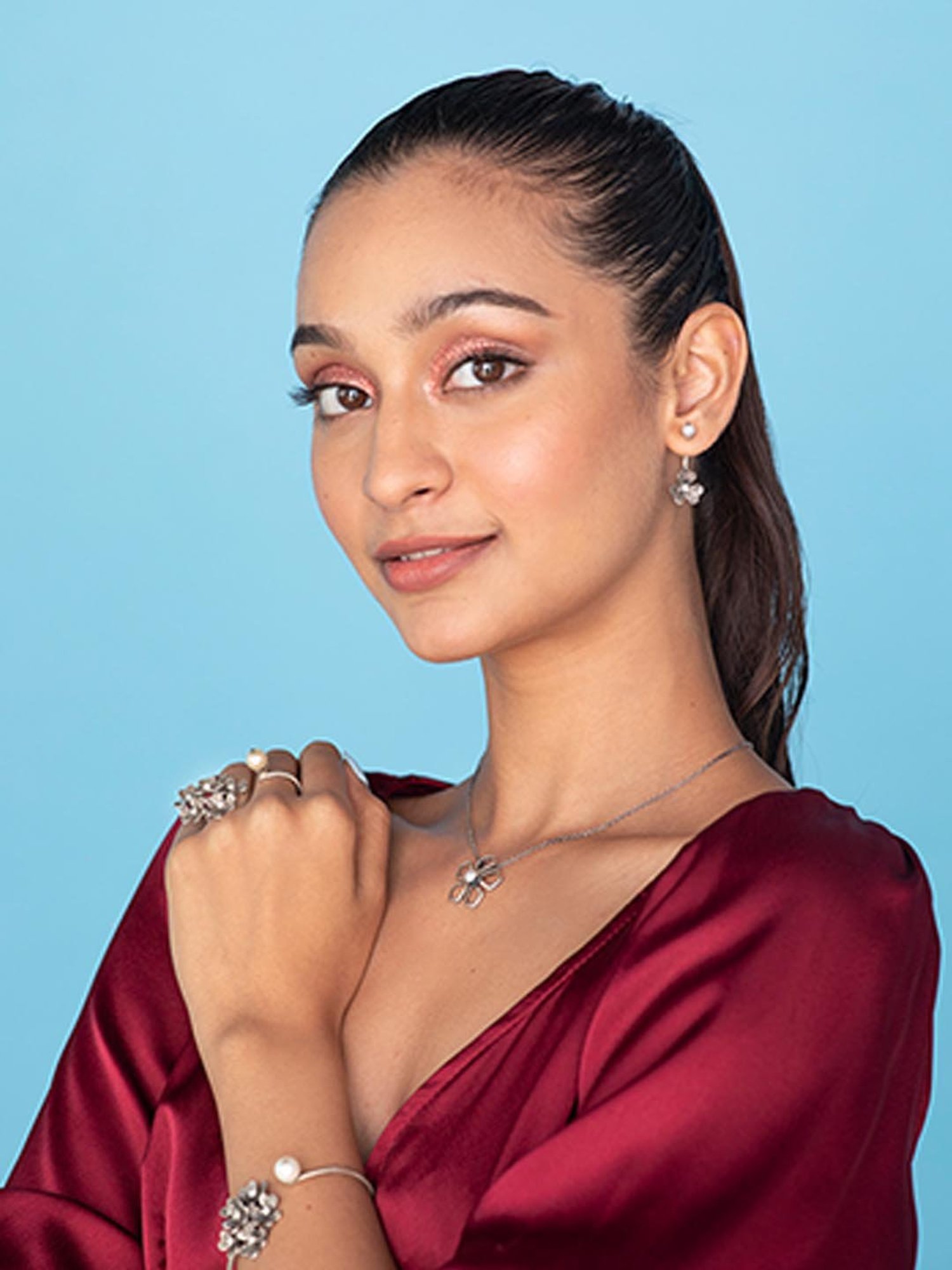 Shaya 92.5 Sterling Silver Joan C Freshwater Pearl Earrings for Women